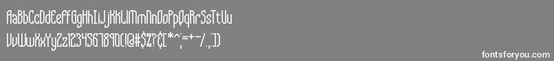 SupraGeniusLinesBrk-Schriftart – Weiße Schriften auf grauem Hintergrund