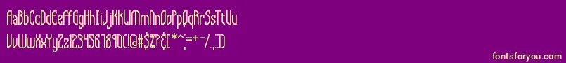 SupraGeniusLinesBrk Font – Yellow Fonts on Purple Background