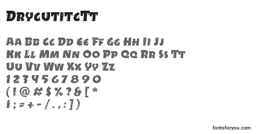 Schriftart DrycutitcTt – Alphabet, Zahlen, spezielle Symbole