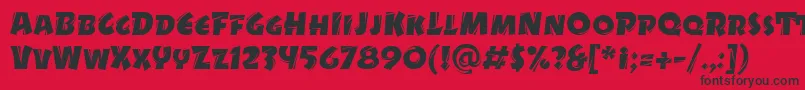 DrycutitcTt Font – Black Fonts on Red Background