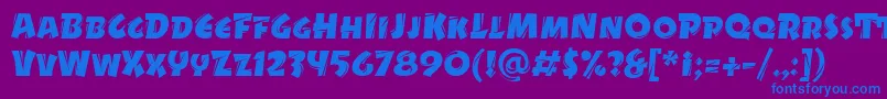 Więcej informacji o czcionce DrycutitcTt Czcionka DrycutitcTt – niebieskie czcionki na fioletowym tle