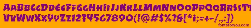 DrycutitcTt Font – Purple Fonts on Orange Background
