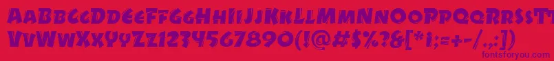 DrycutitcTt Font – Purple Fonts on Red Background