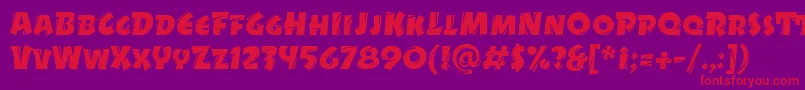 DrycutitcTt Font – Red Fonts on Purple Background