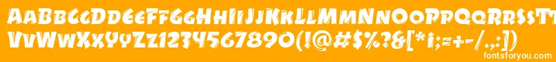 DrycutitcTt Font – White Fonts on Orange Background