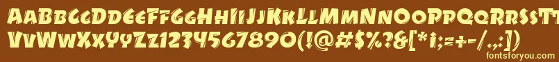 More about DrycutitcTt Font DrycutitcTt Font – Yellow Fonts on Brown Background