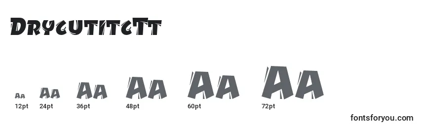 DrycutitcTt Font Sizes