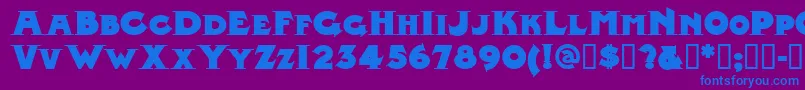 Midlandrailnf-Schriftart – Blaue Schriften auf violettem Hintergrund