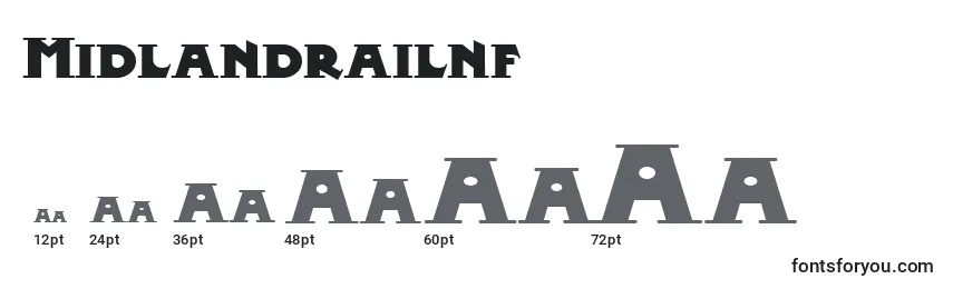 Размеры шрифта Midlandrailnf