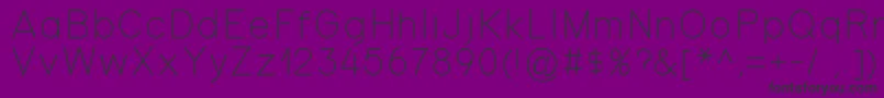 フォントGondola – 紫の背景に黒い文字