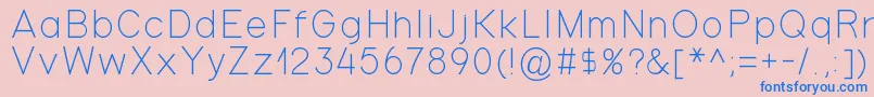 フォントGondola – ピンクの背景に青い文字