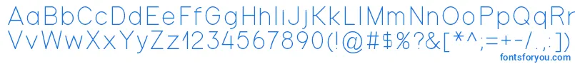 Шрифт Gondola – синие шрифты на белом фоне