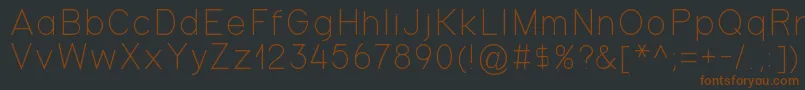 Gondola-fontti – ruskeat fontit mustalla taustalla