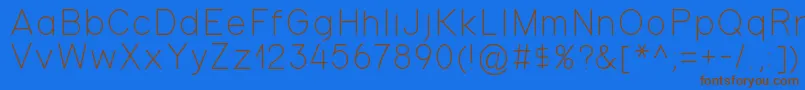 Gondola Font – Brown Fonts on Blue Background