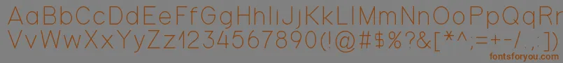 Шрифт Gondola – коричневые шрифты на сером фоне