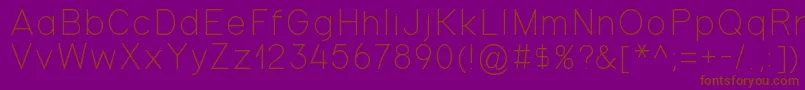 Шрифт Gondola – коричневые шрифты на фиолетовом фоне