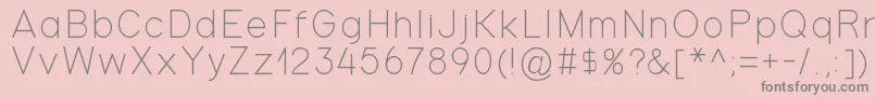 フォントGondola – ピンクの背景に灰色の文字
