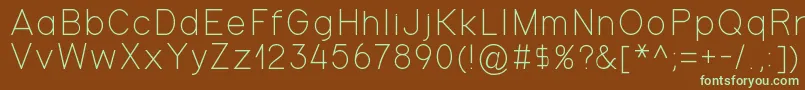 Gondola Font – Green Fonts on Brown Background
