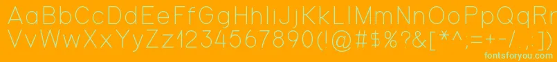 Шрифт Gondola – зелёные шрифты на оранжевом фоне