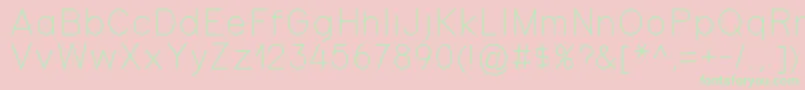 Gondola-fontti – vihreät fontit vaaleanpunaisella taustalla