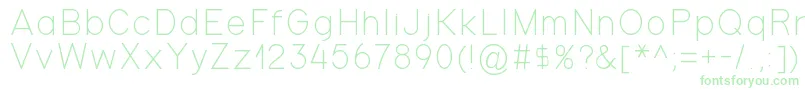 Gondola-fontti – vihreät fontit valkoisella taustalla