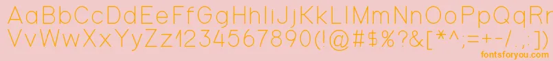 Gondola Font – Orange Fonts on Pink Background