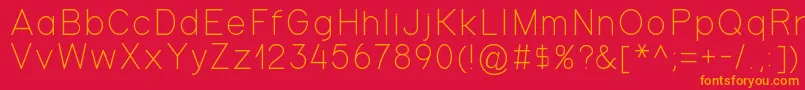 Шрифт Gondola – оранжевые шрифты на красном фоне