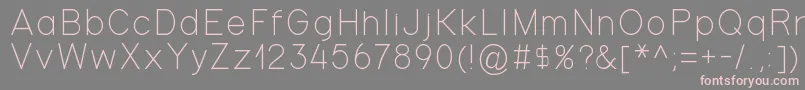 Gondola-fontti – vaaleanpunaiset fontit harmaalla taustalla