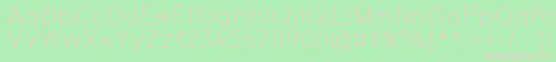 フォントGondola – 緑の背景にピンクのフォント