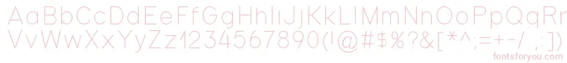 フォントGondola – 白い背景にピンクのフォント