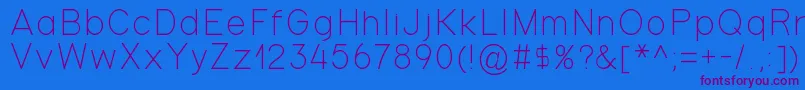 Шрифт Gondola – фиолетовые шрифты на синем фоне