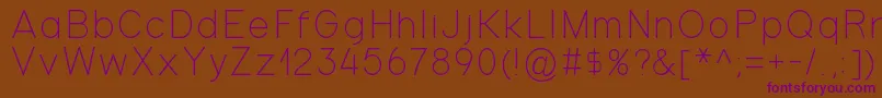 Gondola-fontti – violetit fontit ruskealla taustalla