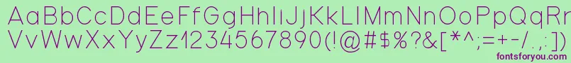 Шрифт Gondola – фиолетовые шрифты на зелёном фоне