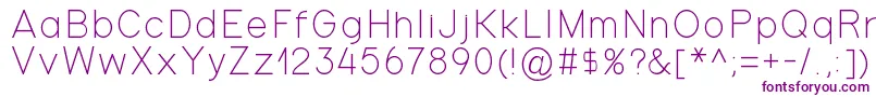 Gondola-Schriftart – Violette Schriften auf weißem Hintergrund