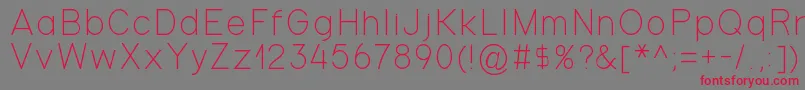 Gondola Font – Red Fonts on Gray Background