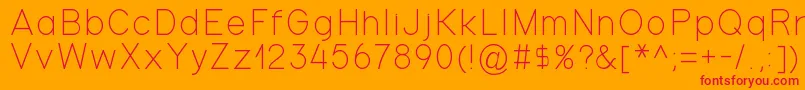 Gondola Font – Red Fonts on Orange Background
