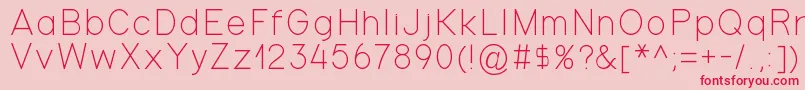 Gondola-fontti – punaiset fontit vaaleanpunaisella taustalla