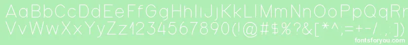 Gondola-fontti – valkoiset fontit vihreällä taustalla