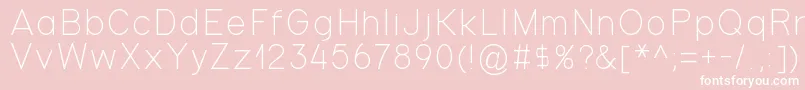 Gondola-fontti – valkoiset fontit vaaleanpunaisella taustalla