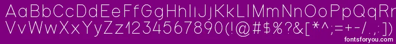 フォントGondola – 紫の背景に白い文字