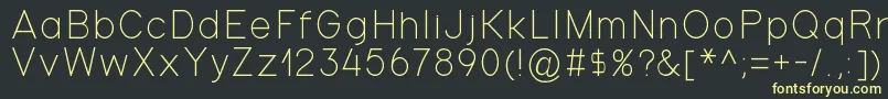 Gondola Font – Yellow Fonts on Black Background