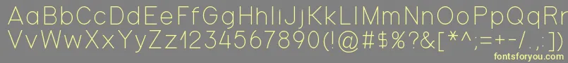 Gondola-fontti – keltaiset fontit harmaalla taustalla