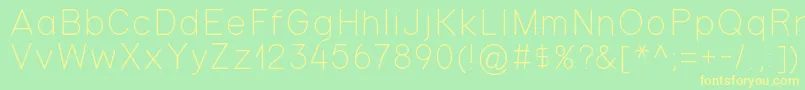 Gondola Font – Yellow Fonts on Green Background