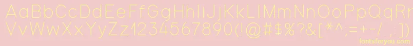 Шрифт Gondola – жёлтые шрифты на розовом фоне