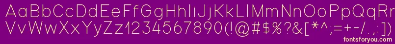 Gondola Font – Yellow Fonts on Purple Background