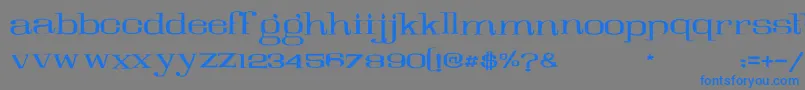 Czcionka Galeries – niebieskie czcionki na szarym tle