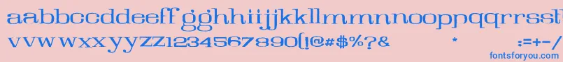 Galeries Font – Blue Fonts on Pink Background