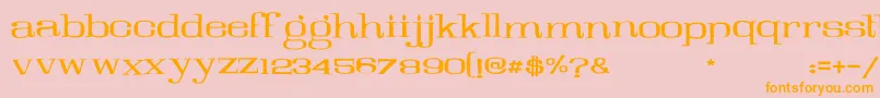 Galeries Font – Orange Fonts on Pink Background