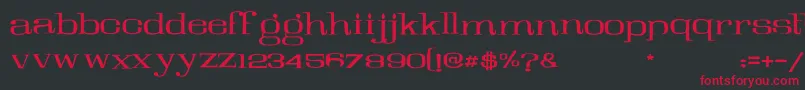 Galeries Font – Red Fonts on Black Background