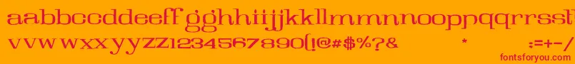 Galeries Font – Red Fonts on Orange Background